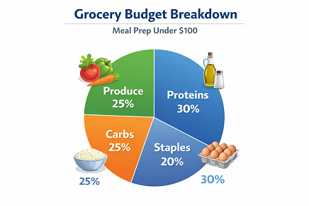 Grocery budget breakdown for meal prep