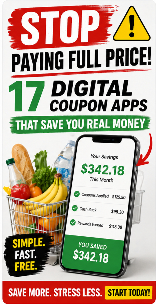 Still paying full price? These digital coupon apps show real savings results. Learn how to combine coupons, cashback, and store deals to save money every week without extra effort.