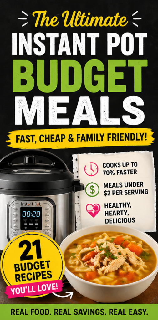Looking for fast and cheap dinner ideas? These Instant Pot budget meals save time, reduce grocery costs, and help you cook healthy food at home. Simple, family-friendly recipes that are easy to repeat every week.