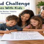 No-spend challenge for families with kids planning ways to save money, enjoy free activities, and build better spending habits together.